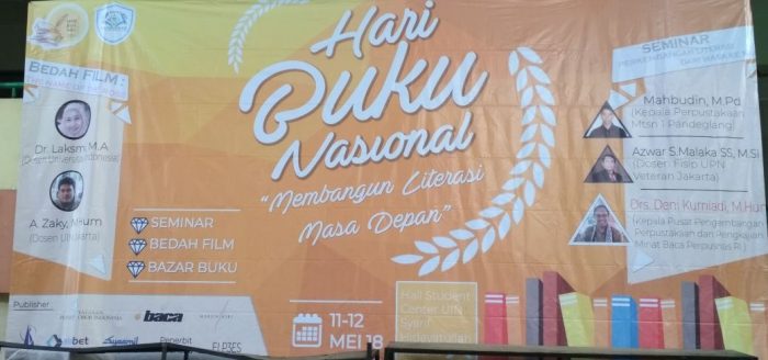 Perayaan Hari Buku Nasional oleh HIMA Prodi Ilmu Perpustakaan UIN Syahid