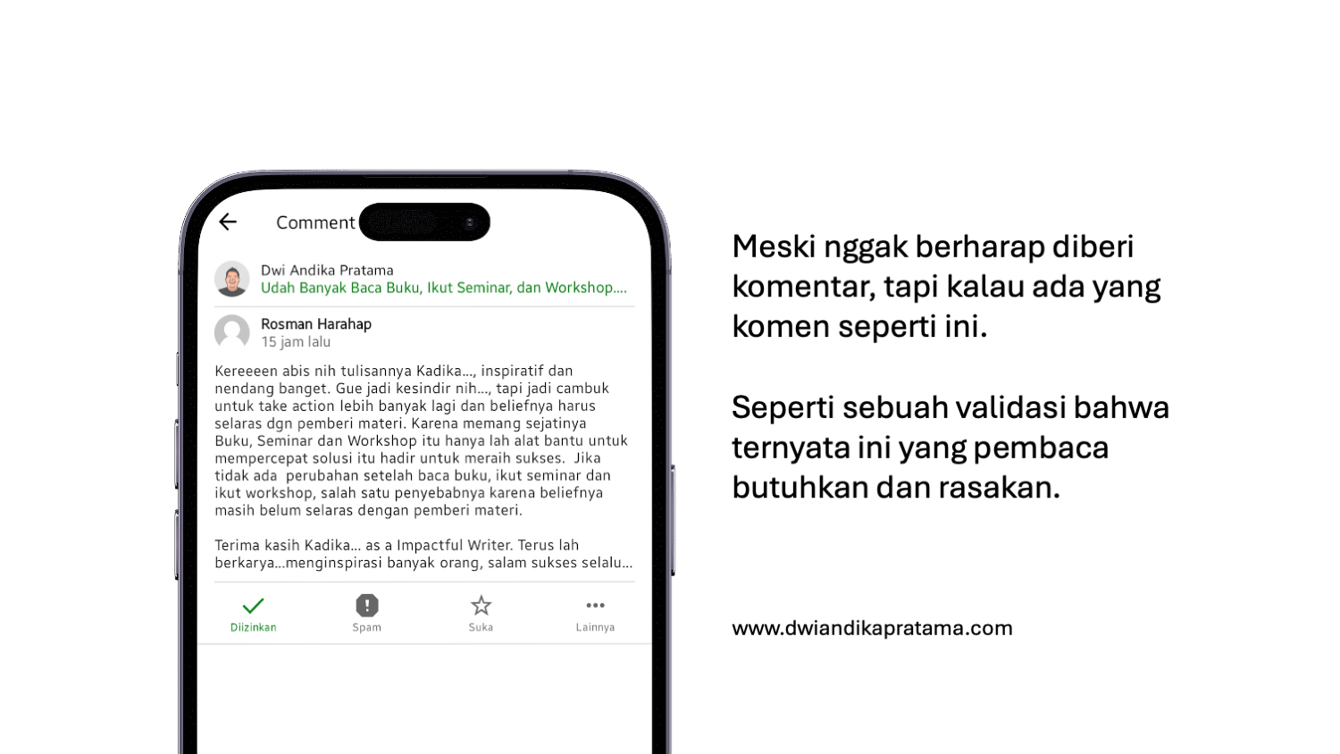 Feedback dari pembaca