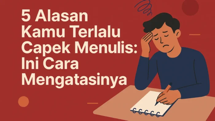 5 alasan kamu capek menulis dan ini cara mengatasinya