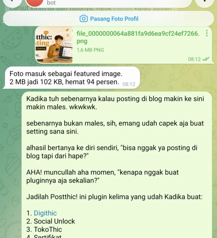 Nah, ini posting pake Postthic. hahaha...